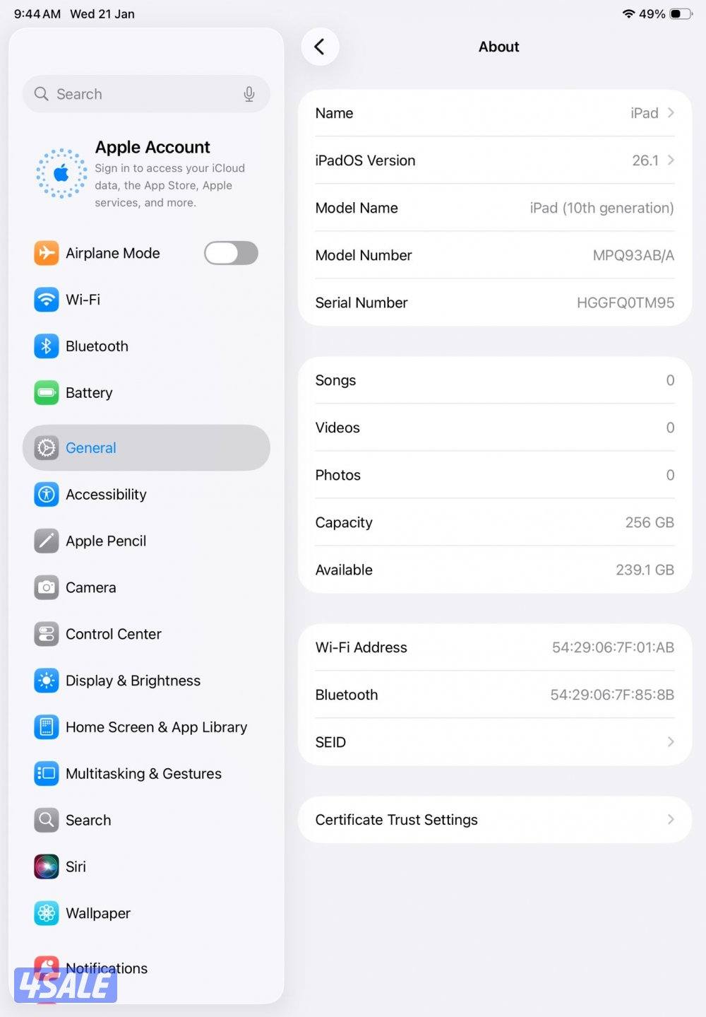 ايباد الجيل العاشر – 256 جيجا – أزرق iPad 10th Generation 256GB Blue12