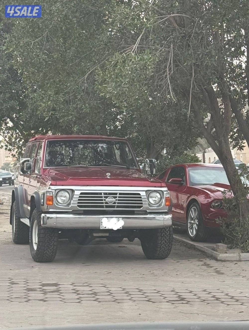 باترول 1997 عنابي فيه فتحه قنص + تانكي إضافي  الموتر نظييف..5