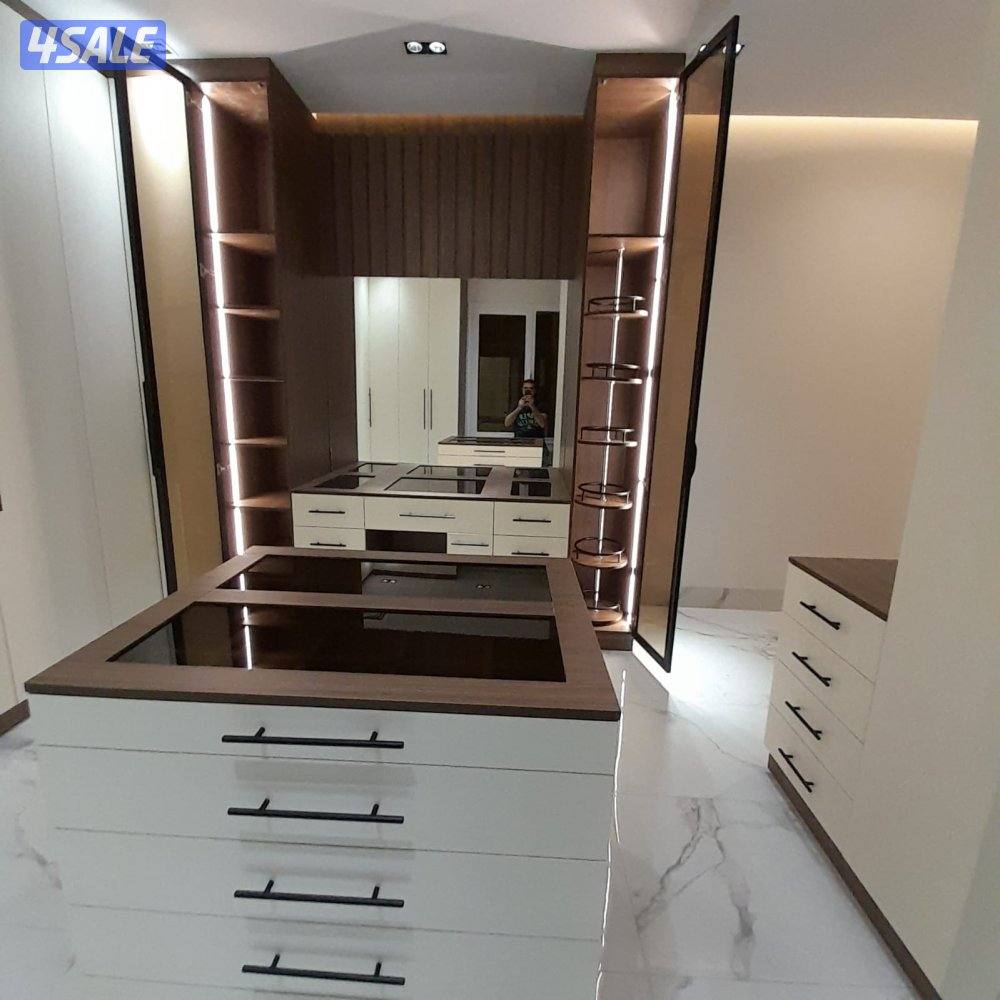 غرف نوم وغرف تبديل اجود انواع الاخشاب الميلامين وبارخص الاسعار12