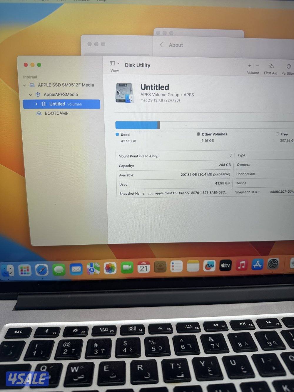 MacBook Pro 2015 16 ram 512 gb ssd core i7 15.4 inch 95 kd2