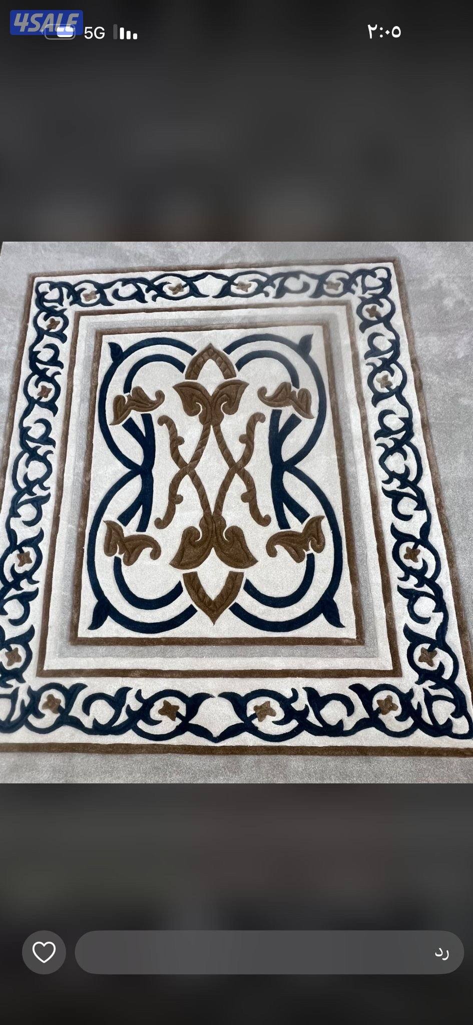 سجاد حفر يدوي حسب الطلب يوجد لدينا جميع أنواع النقشات بأسعار مميزه 😍😍😍9