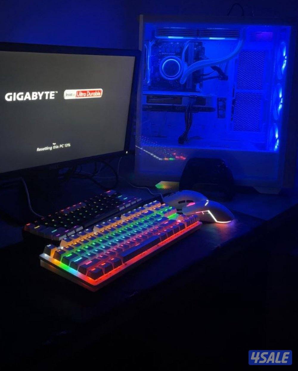 بي سي قيمينق 4060 RTX مع مبرد مائي 7 مراوح جيل 12 i50