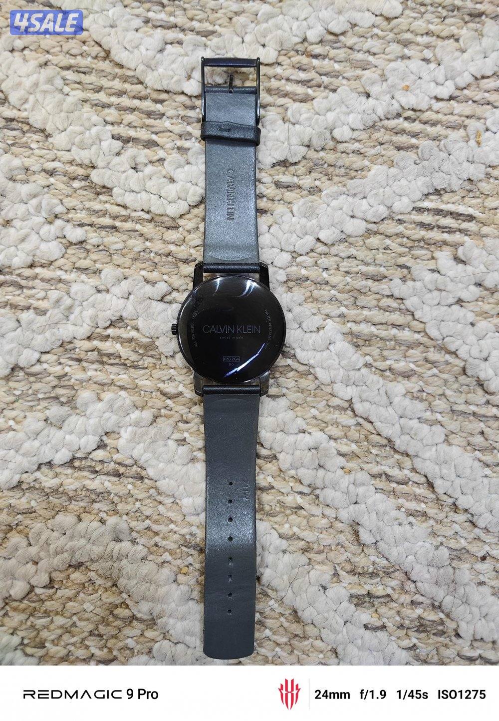 للبيع ساعة كالفن كلاين سيتي K2G2G4CX للرجال بسوار جلدي أسود ومينا أسود2