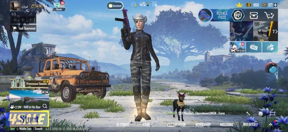 حساب ببجي للبيع فول نوادر0