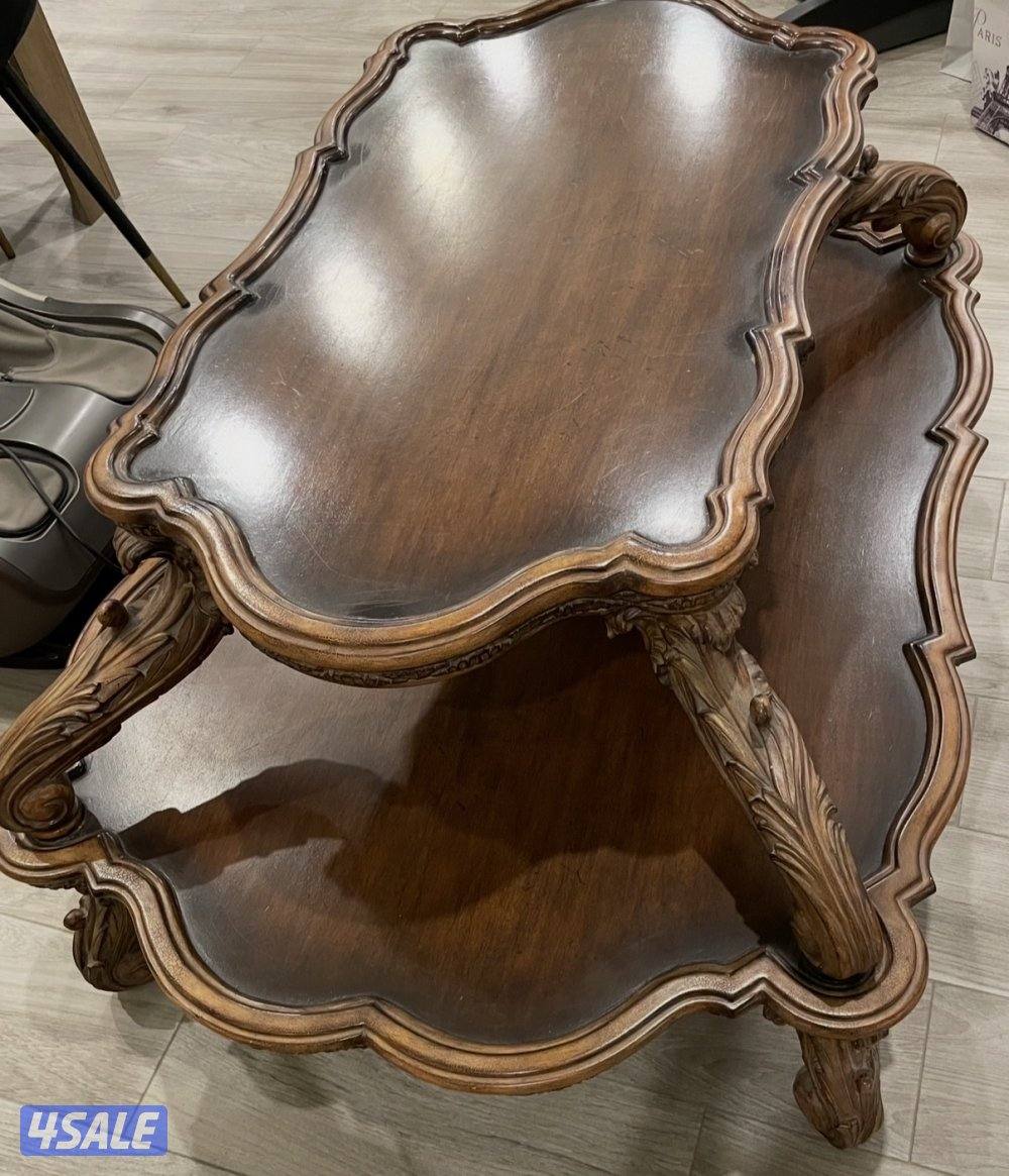 للبيع طاولة وسط كلاسيك خشب طبيعي محفور يدوياً Wood Table2