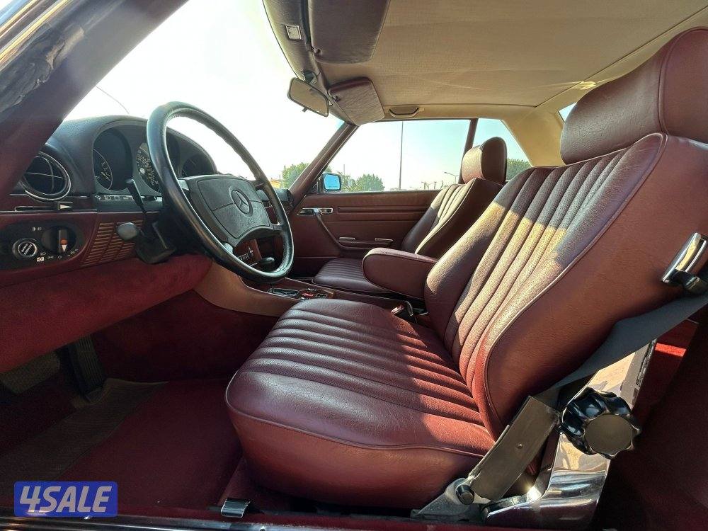 مرسيدس SL 560 موديل 1986 ماشي 106 ميل ليدور نظيف شرط الفحص9