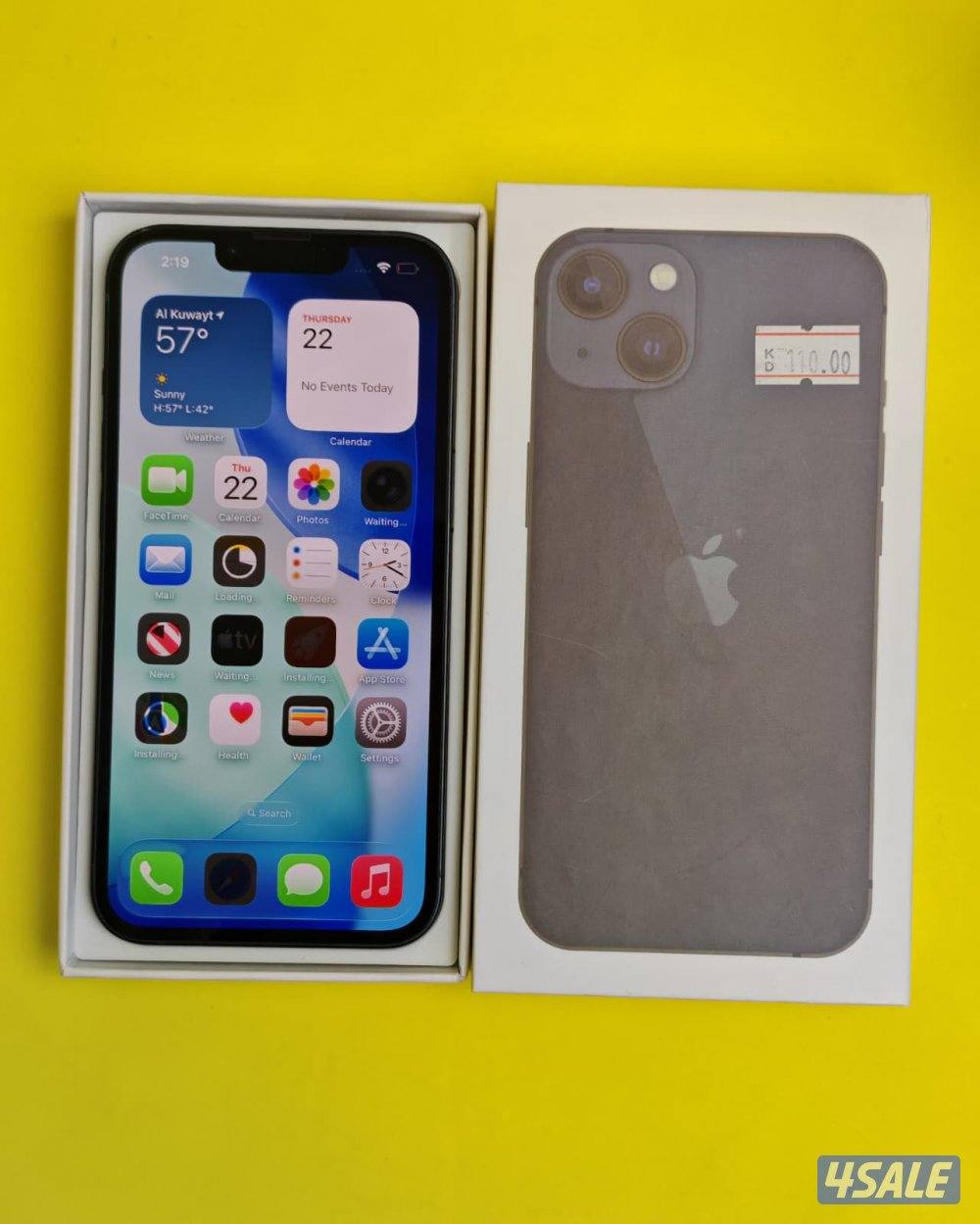 ايفون 13 – 128 جيجا – أسود iPhone 13 128GB Black – Battery 93%1