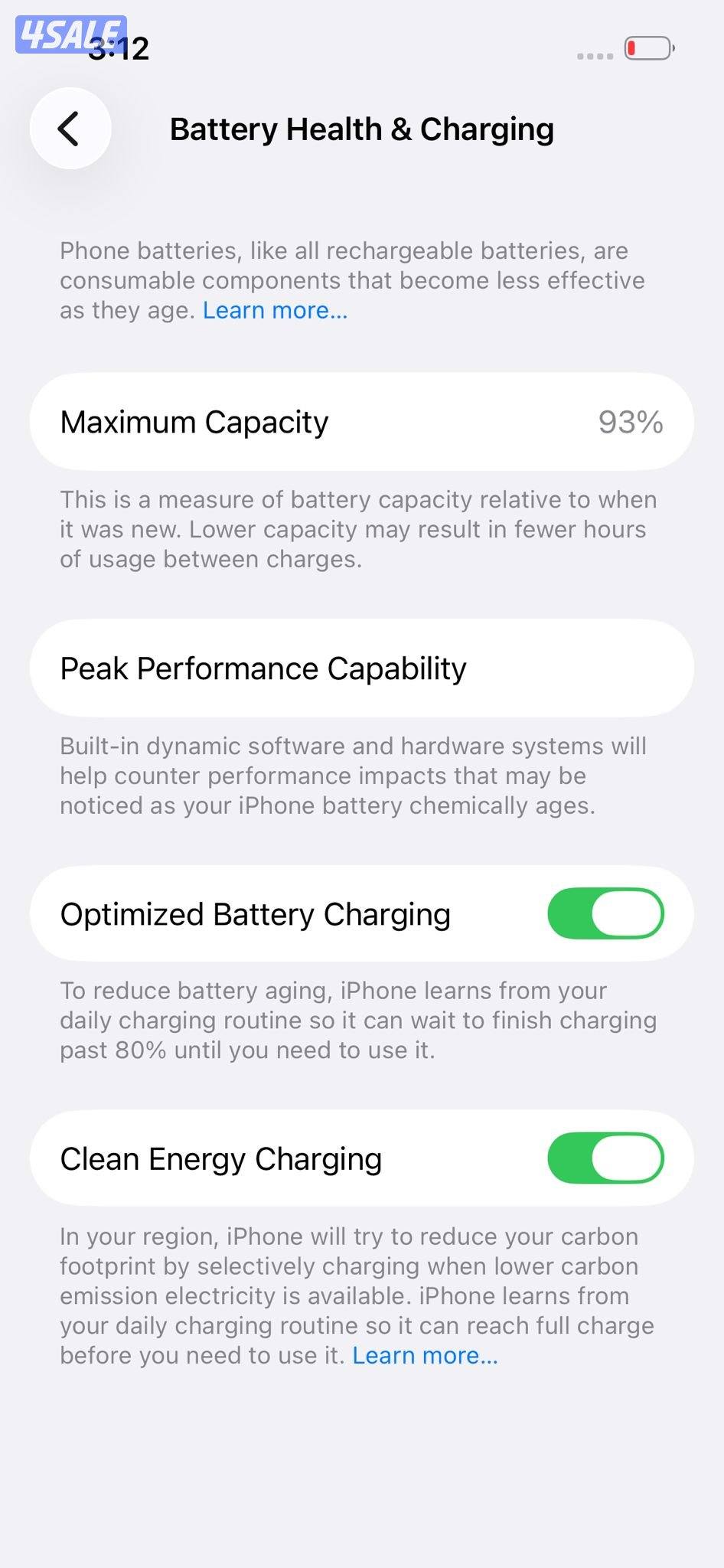 ايفون 13 – 128 جيجا – أزرق iPhone 13 128GB Blue – Battery 93%9