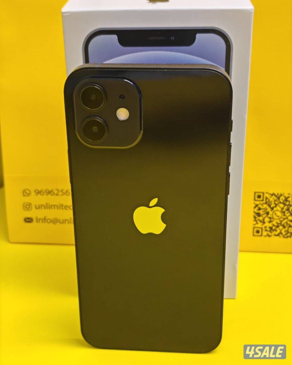 ايفون 12 – 256 جيجا – أسود iPhone 12 256GB Black – Battery 88%7