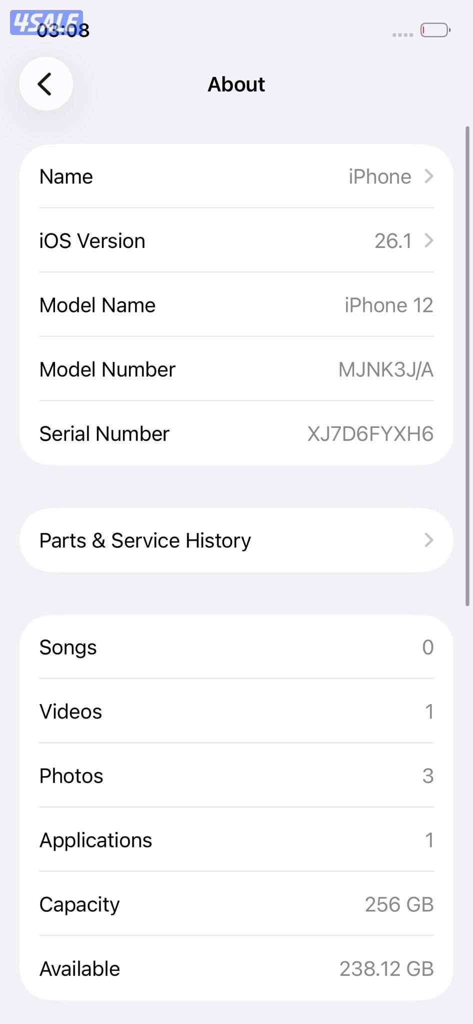 ايفون 12 – 256 جيجا – أسود iPhone 12 256GB Black – Battery 88%9