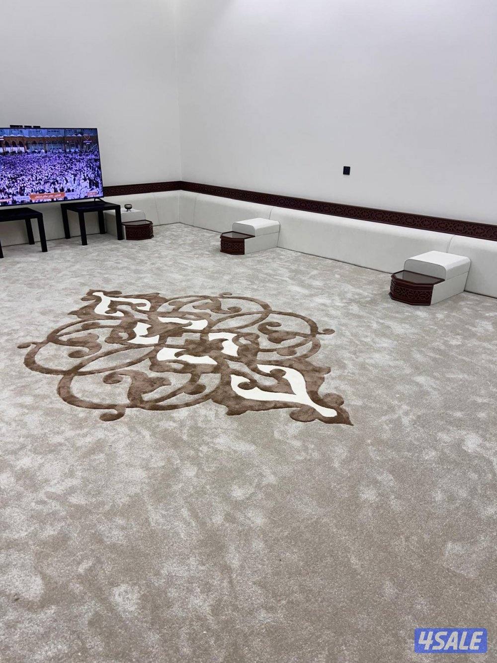 تفصيل وتنجيد مخاد ومراكي اسفنج البغلي سجاد  ساده ومشجر نكشات حفر يدوي15