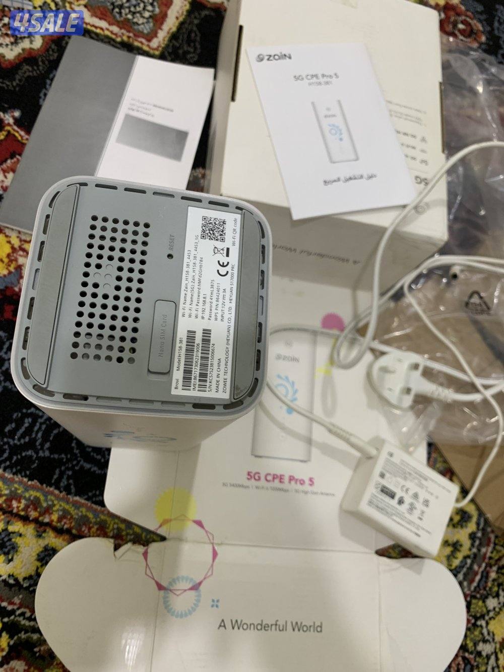 راوتر هواوي برو 5 الخامس فايف جي 5g نظيف جدا مع الشحن الاصلي3