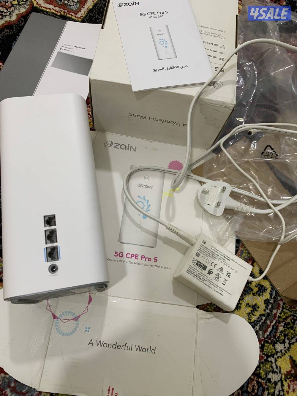 راوتر هواوي برو 5 الخامس فايف جي 5g نظيف جدا مع الشحن الاصلي4