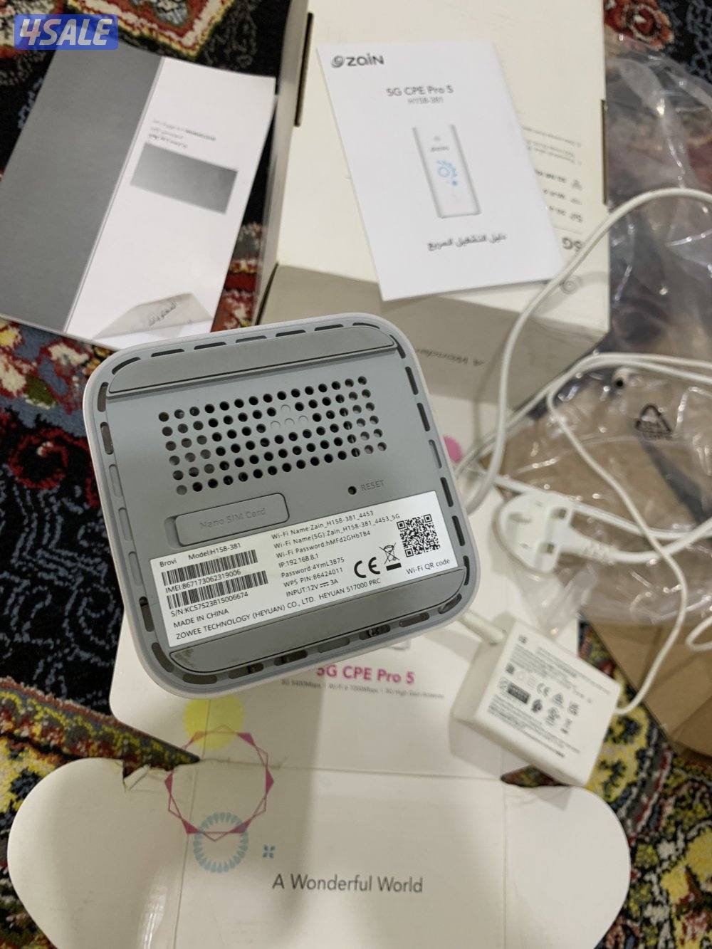 راوتر هواوي برو 5 الخامس فايف جي 5g نظيف جدا مع الشحن الاصلي6