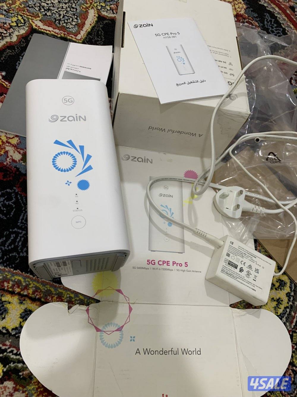 راوتر هواوي برو 5 الخامس فايف جي 5g نظيف جدا مع الشحن الاصلي0