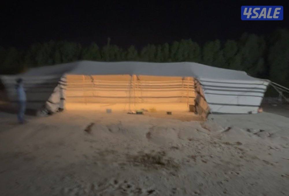 بيت شعر ابيض١٦/٧ مع الفرش كامل وطربال بي بي سي3