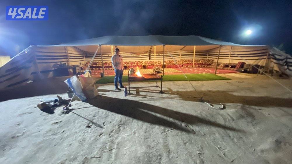 بيت شعر ابيض١٦/٧ مع الفرش كامل وطربال بي بي سي0