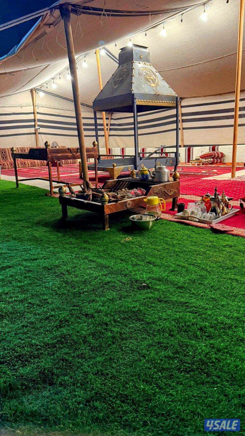 بيت شعر ابيض١٦/٧ مع الفرش كامل وطربال بي بي سي1