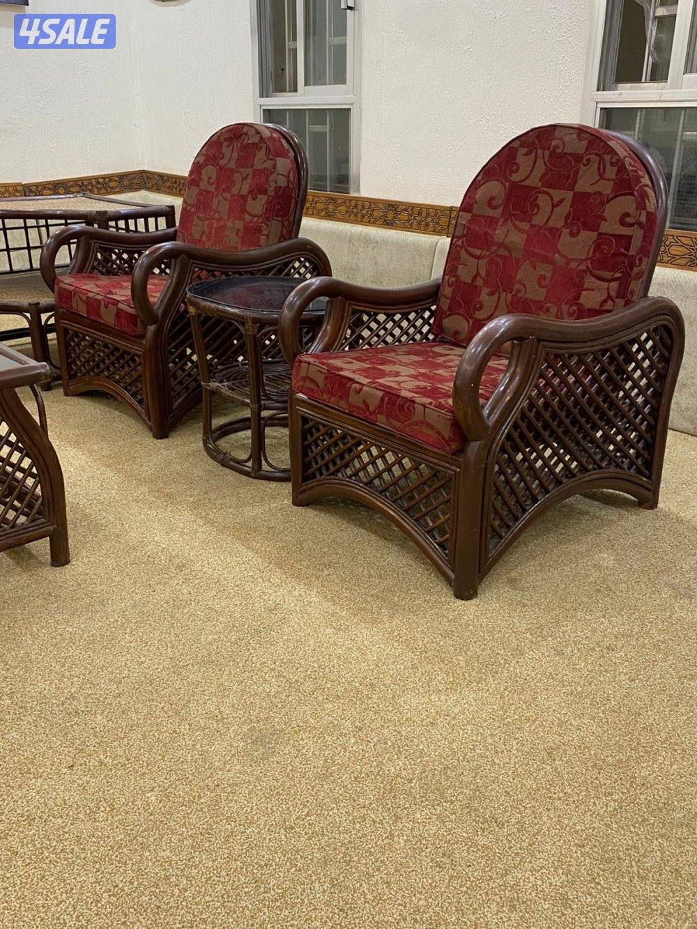 للبيع جلسه خشب بامبو2