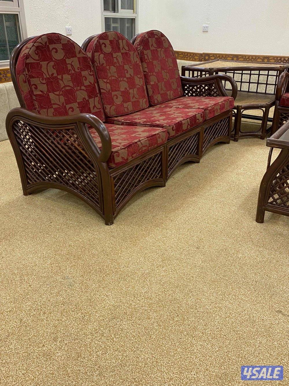 للبيع جلسه خشب بامبو3