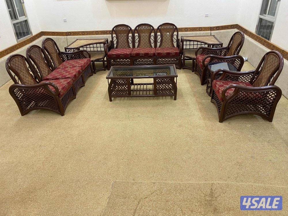 للبيع جلسه خشب بامبو5