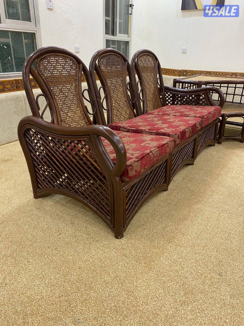 للبيع جلسه خشب بامبو7