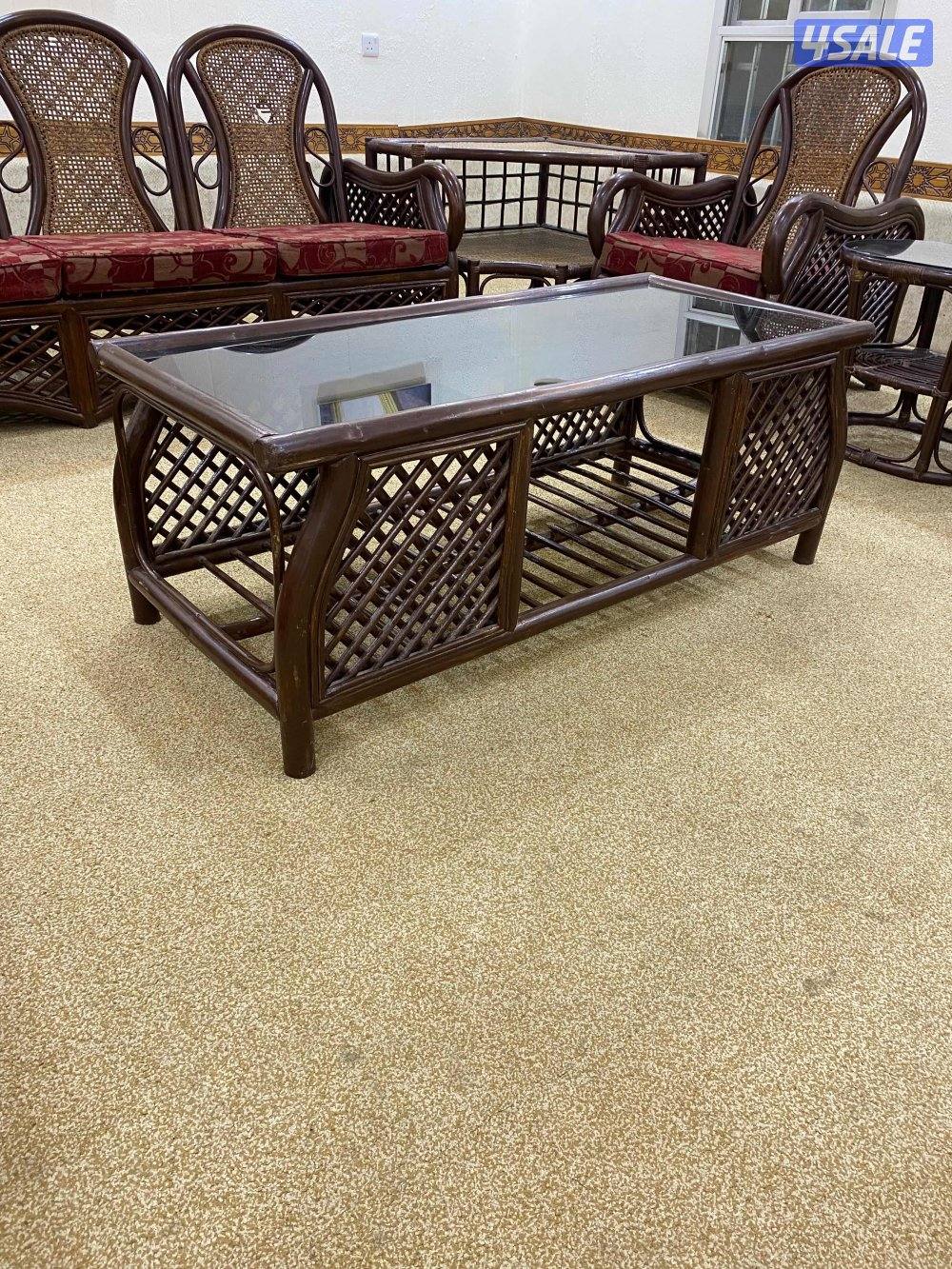 للبيع جلسه خشب بامبو9