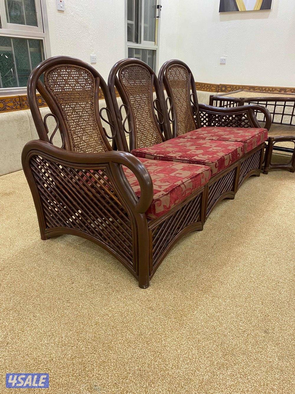 للبيع جلسه خشب بامبو10