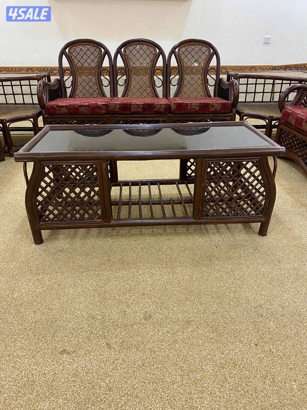 للبيع جلسه خشب بامبو11