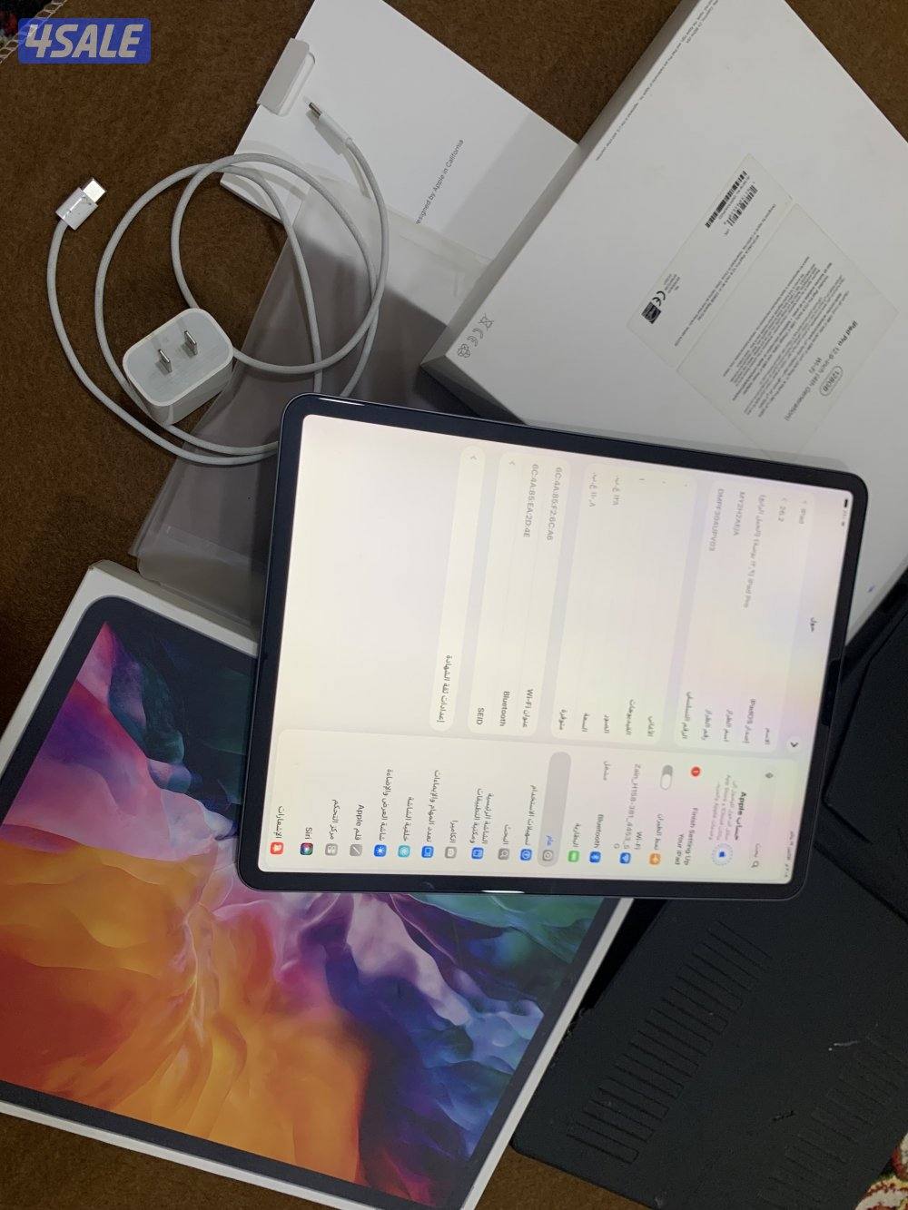 ايباد ابل برو 12.9 انش 128 قيقا نظيف بطارية 92 مع الاغراض كامله1