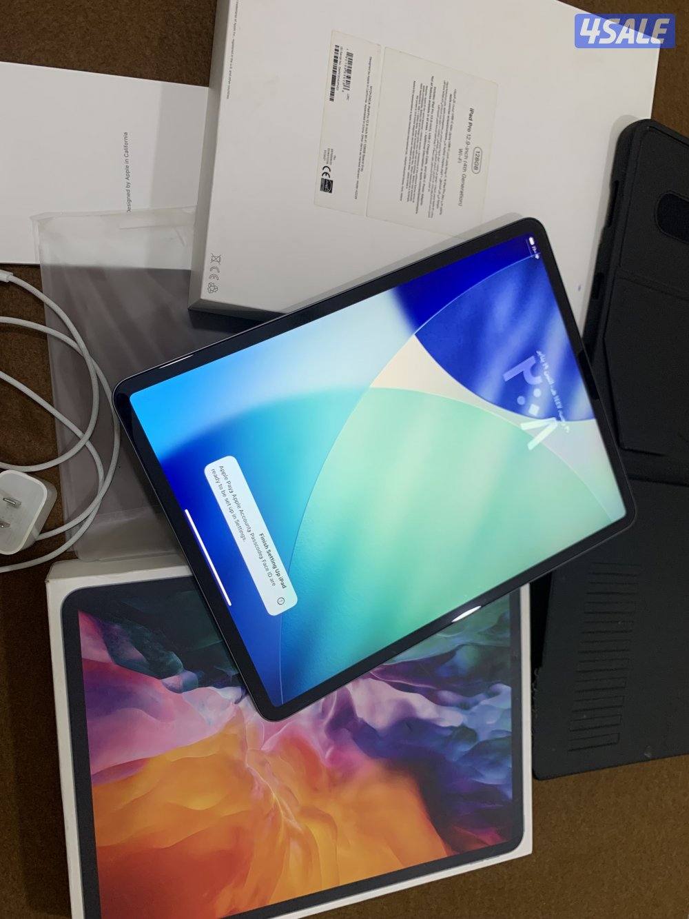 ايباد ابل برو 12.9 انش 128 قيقا نظيف بطارية 92 مع الاغراض كامله2