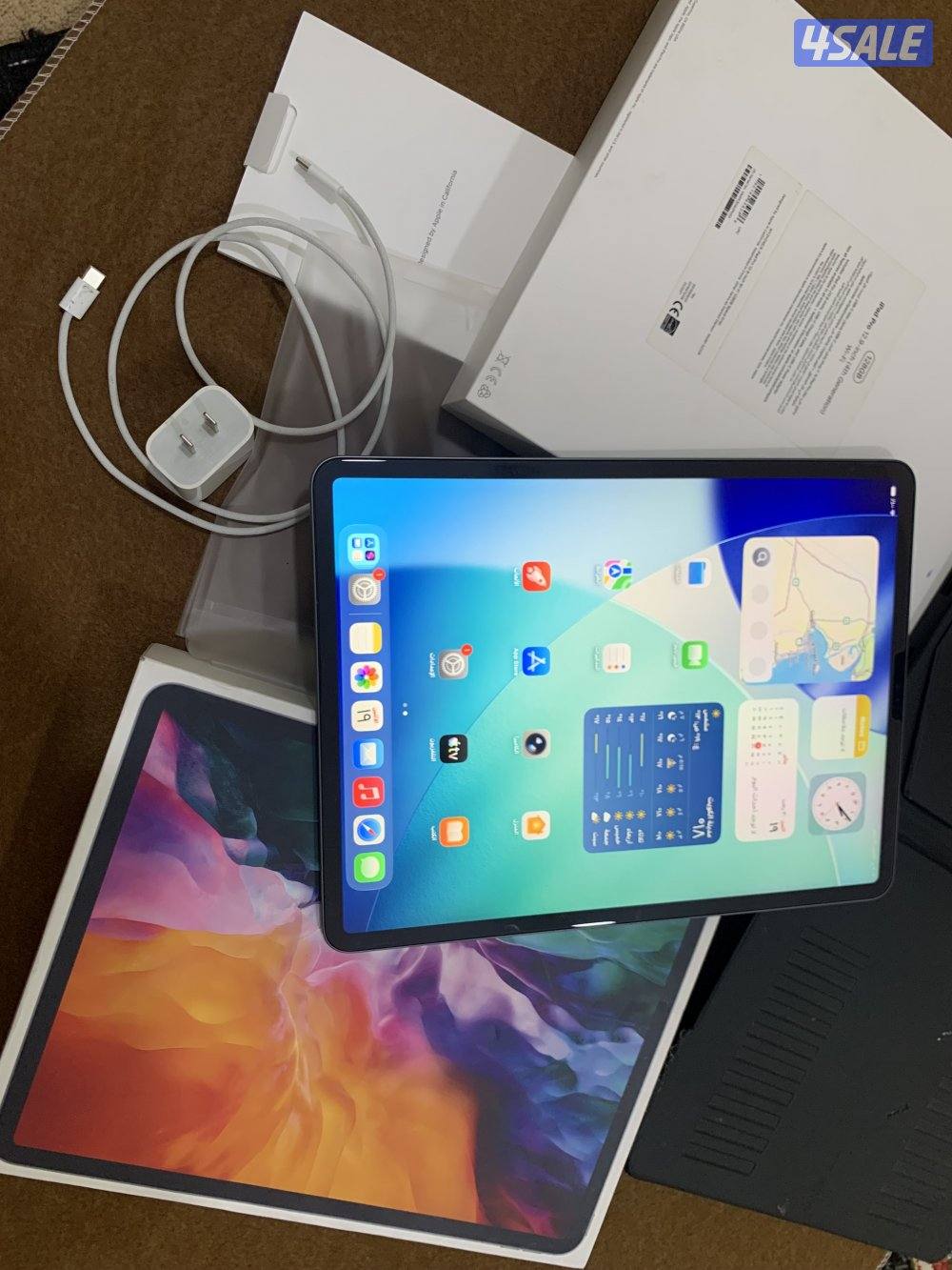 ايباد ابل برو 12.9 انش 128 قيقا نظيف بطارية 92 مع الاغراض كامله5