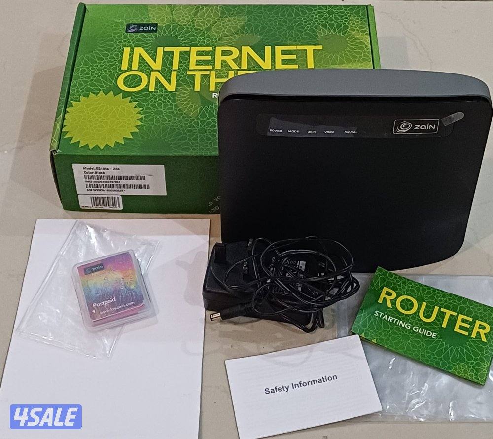 راوتر Zain 5G جديد بالكرتون مع كامل أغراضه0