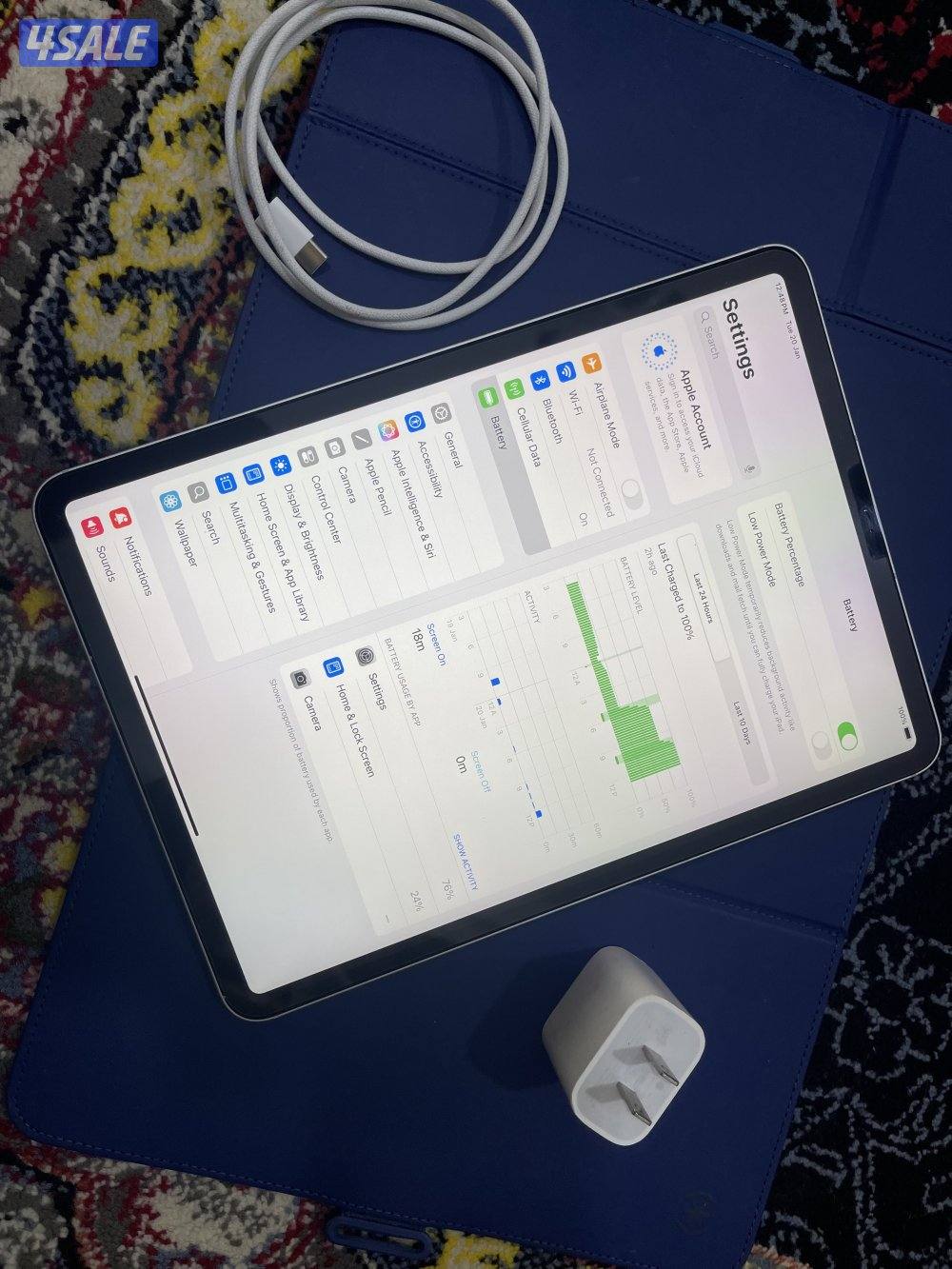 ايباد ابل برو 11 انش 256 قيقا خط شريحة 5g نظيف ما فيه شي3