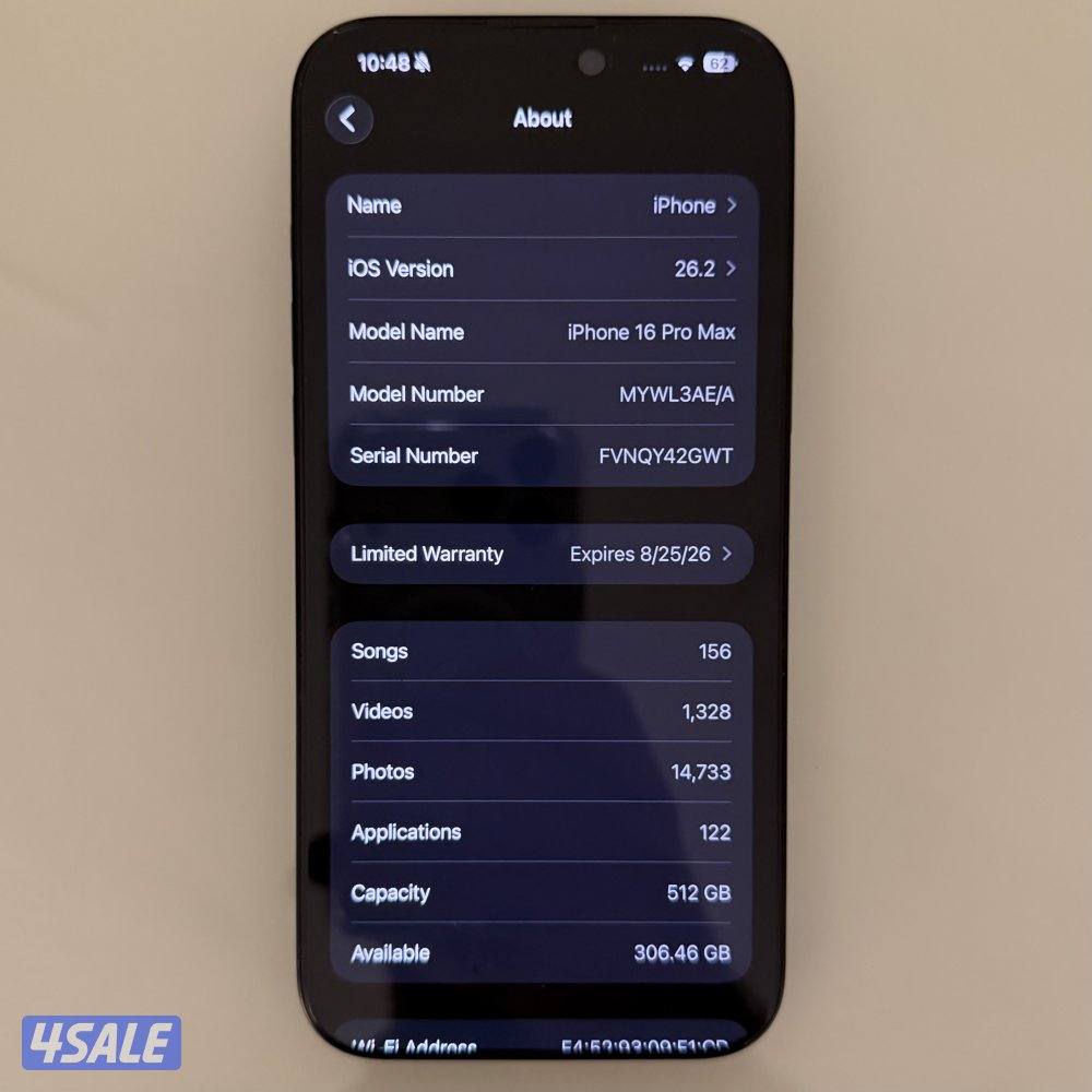 iPhone 16 Pro Max 512GB - Used only 4 months8