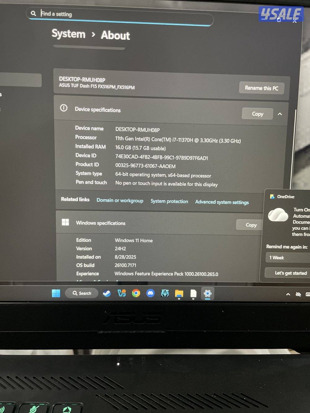 للبيع لابتوب قيمنق1