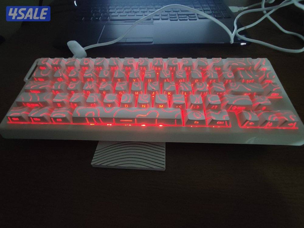 كيبورد attack shark x68 he ابيض مغناطيسي1