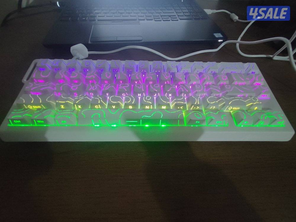 كيبورد attack shark x68 he ابيض مغناطيسي2