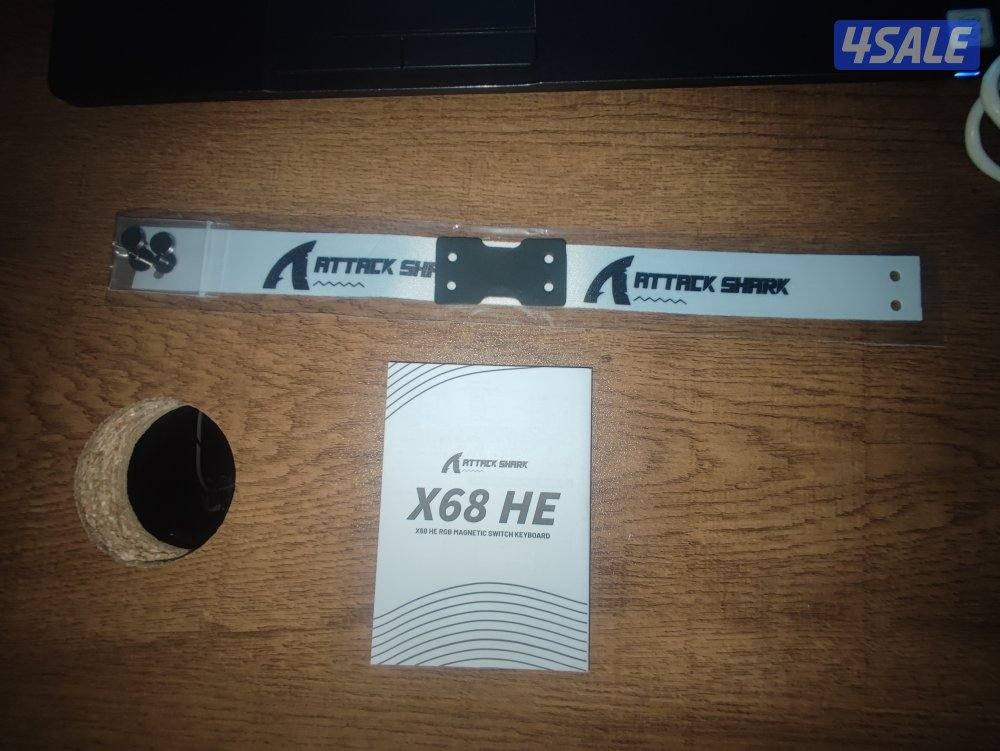كيبورد attack shark x68 he ابيض مغناطيسي3