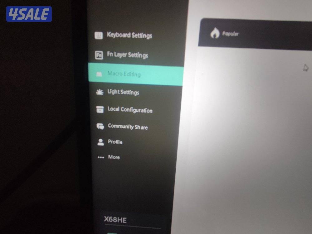 كيبورد attack shark x68 he ابيض مغناطيسي6