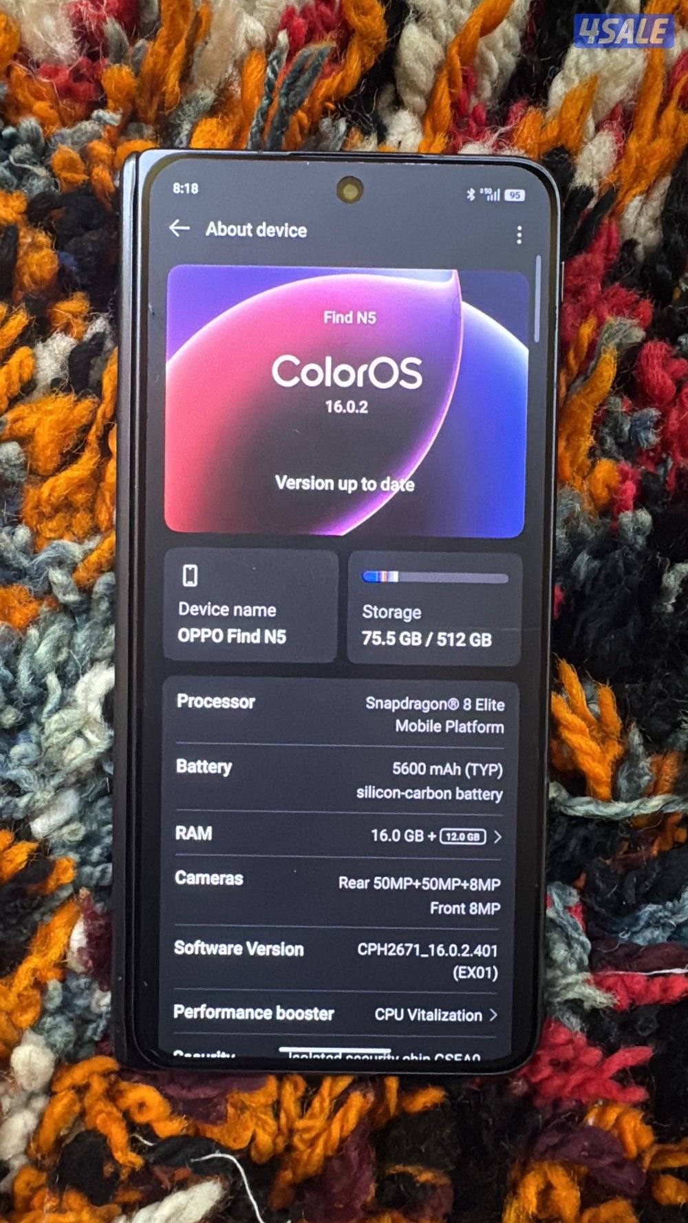 للبيع oppo find n50