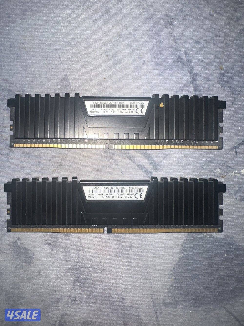 DDR4 RAM 3200MHZ CL-15-17-17رامات دي دي ار ٤ Corsair vengeance1