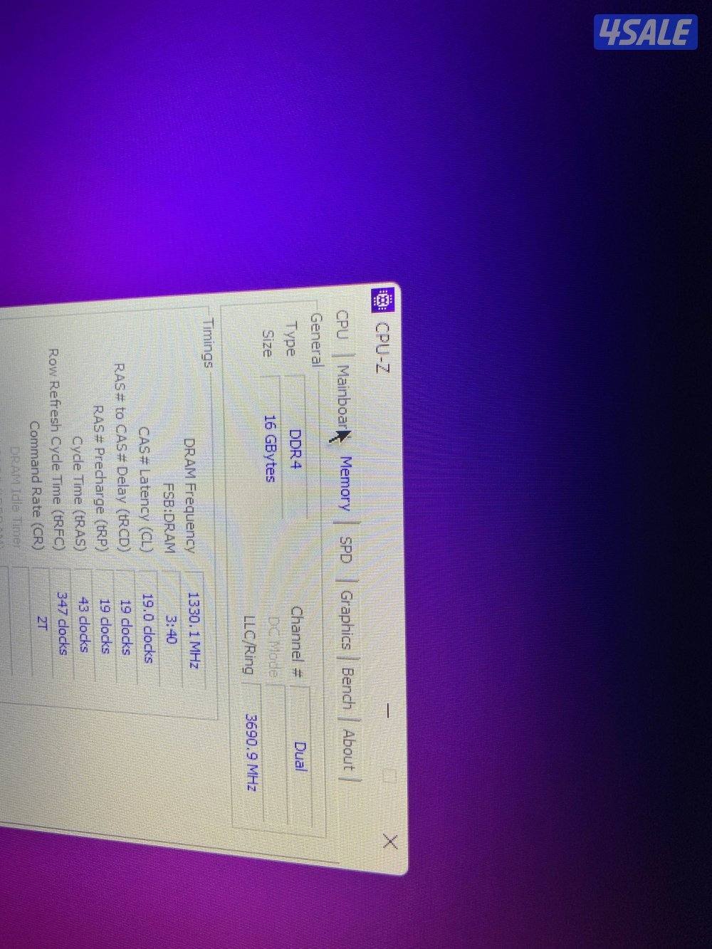 Ram for PC. 16Gb DDR4 2666Mhz.1