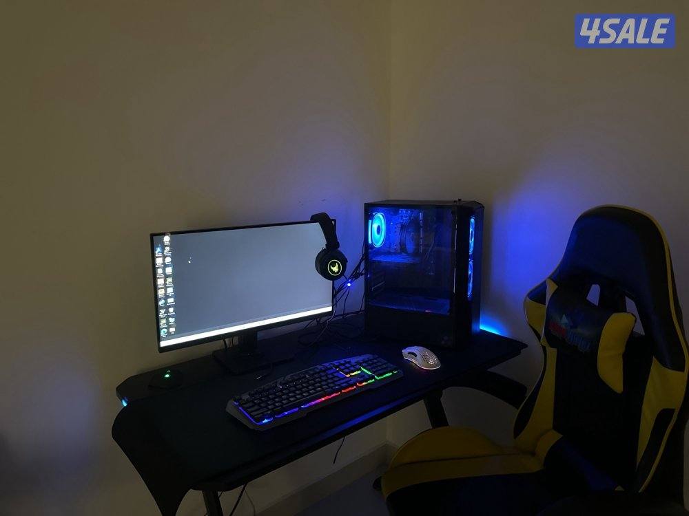 بيسي للبيع مع شاشه وكرسي و طاوله و كيبورد و ماوس المواصفات بالواتساب0