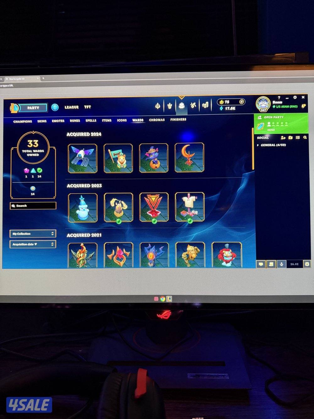 للبيع اكاونت لول فيه 220 سكن3