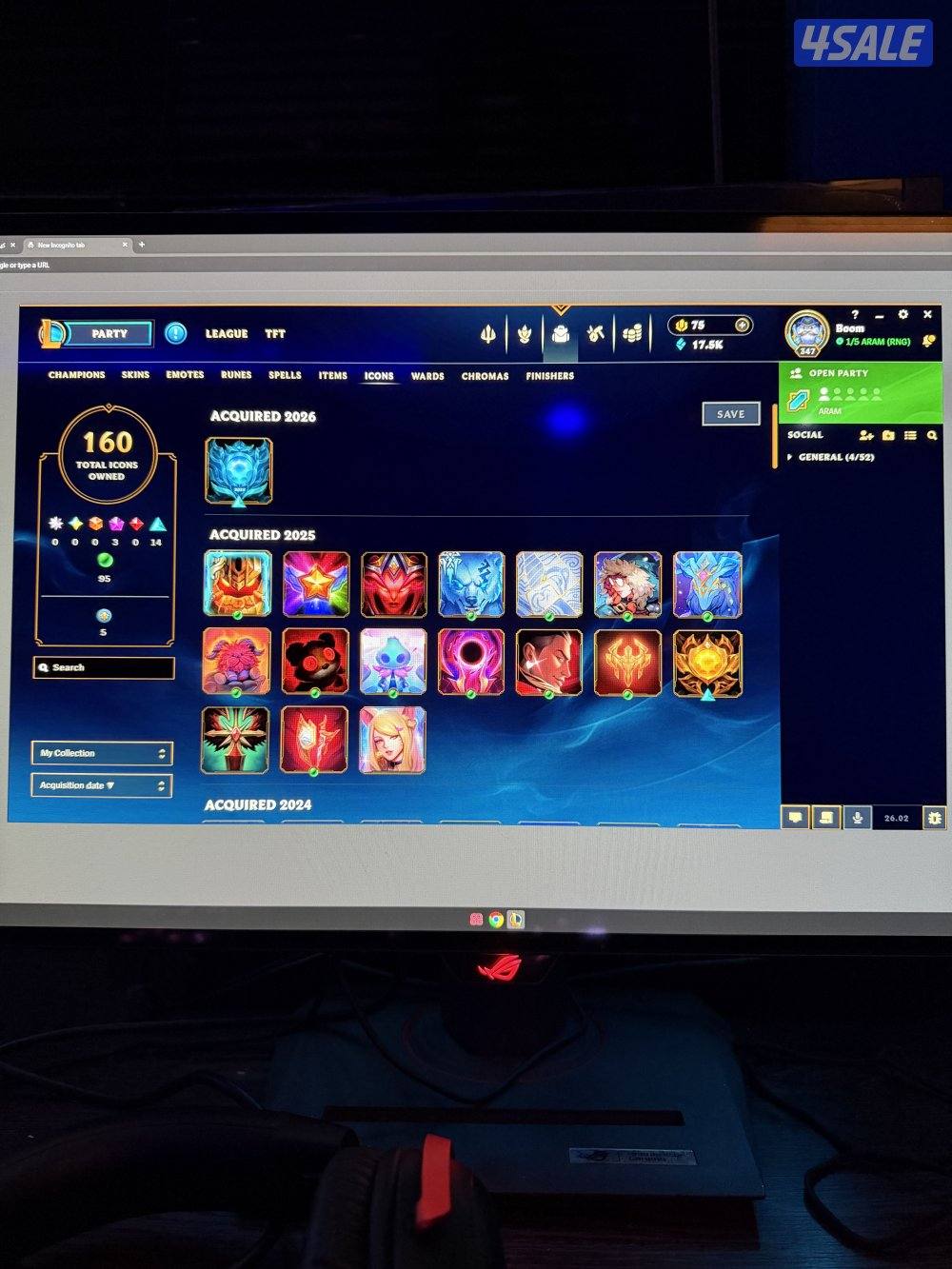 للبيع اكاونت لول فيه 220 سكن4