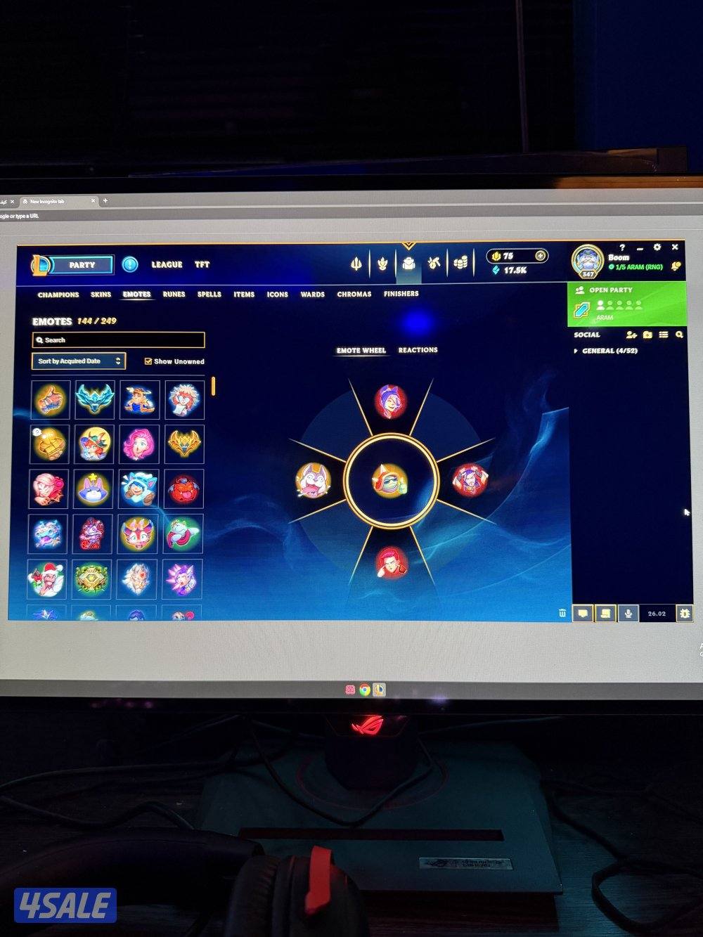 للبيع اكاونت لول فيه 220 سكن5