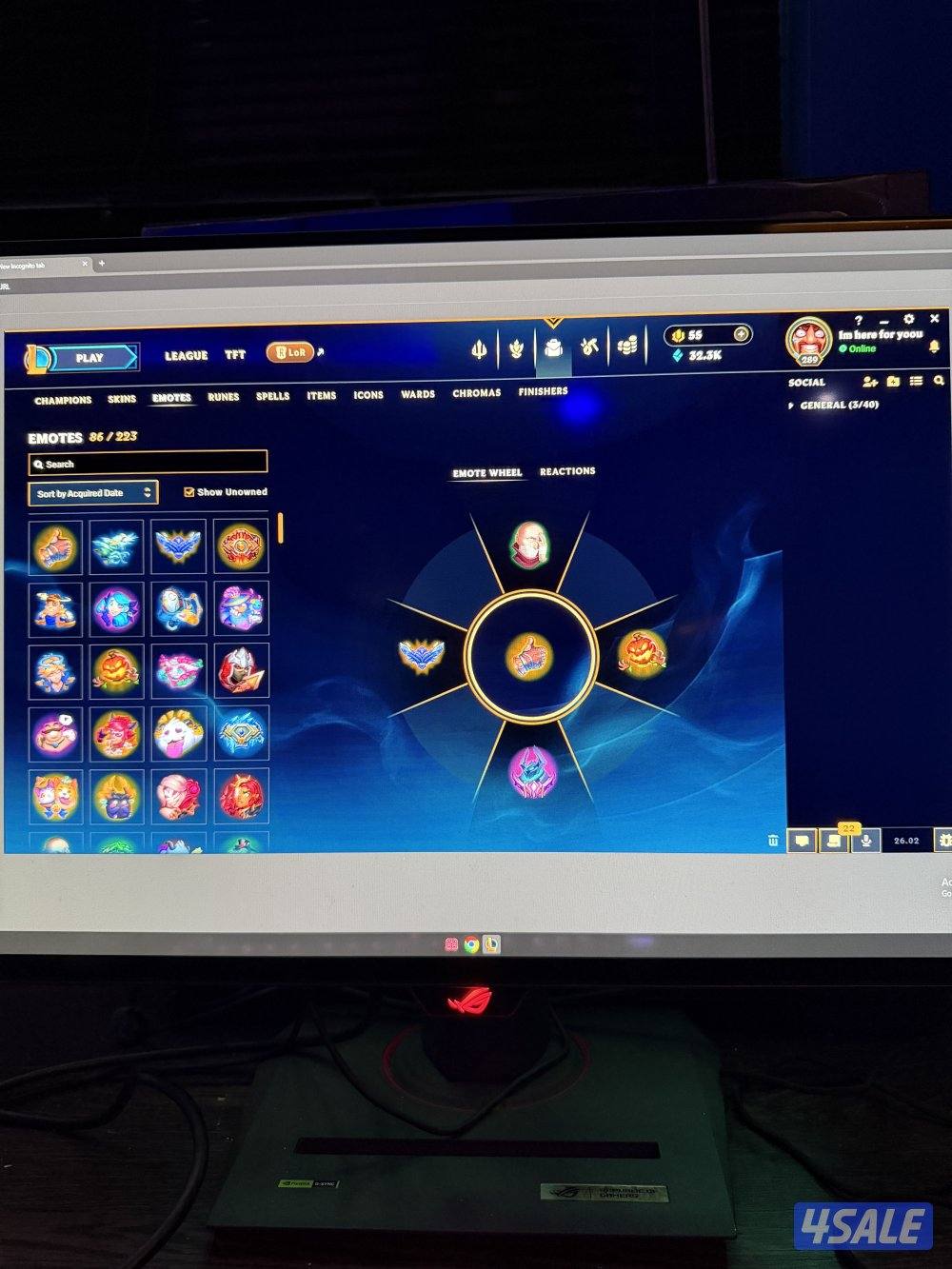 للبيع اكاونت لعبت لول1