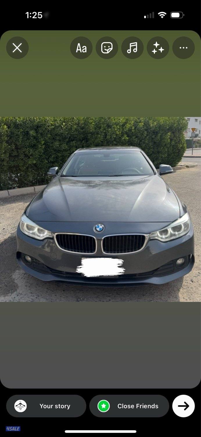 Bmw 420 ماشي ١٨٢٠٠٠ موديل 2016 للتواصل2