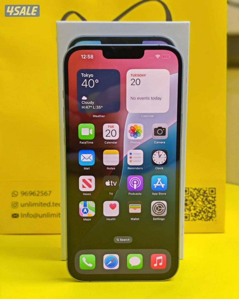 ايفون 14 بلس – 128 جيجا – أزرق iPhone 14 Plus 128GB Blue – Battery 87%7